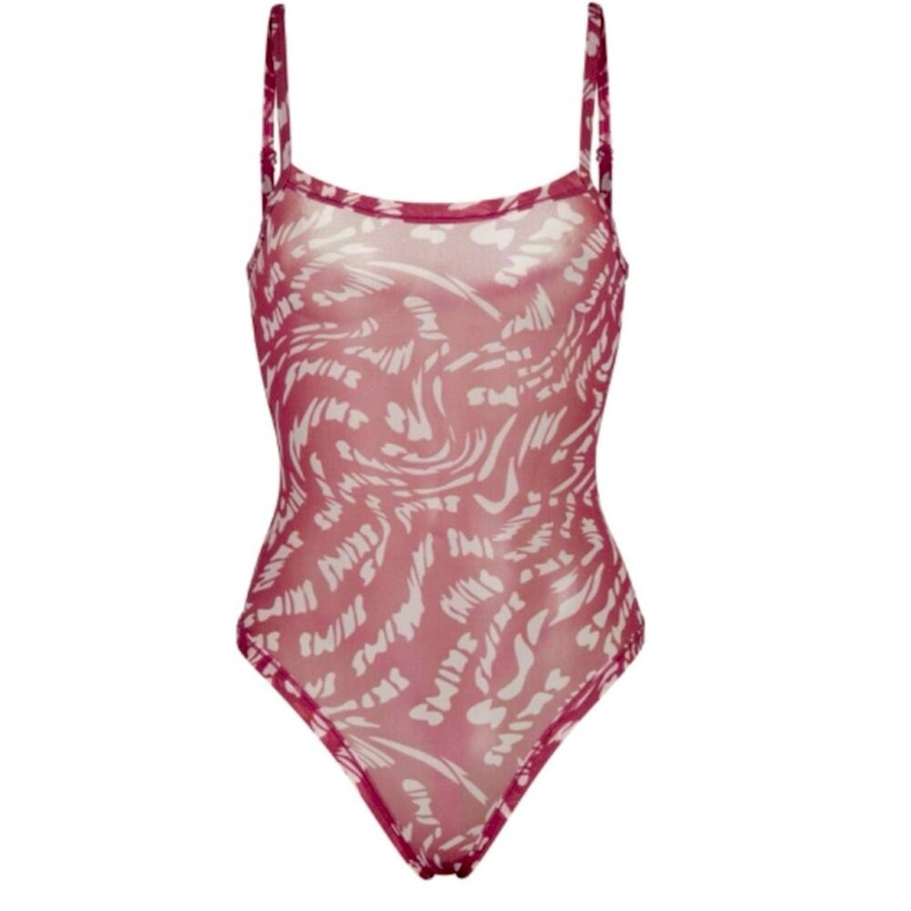SKIMS NWT Raspberry Swirl  Bodysuit/Small